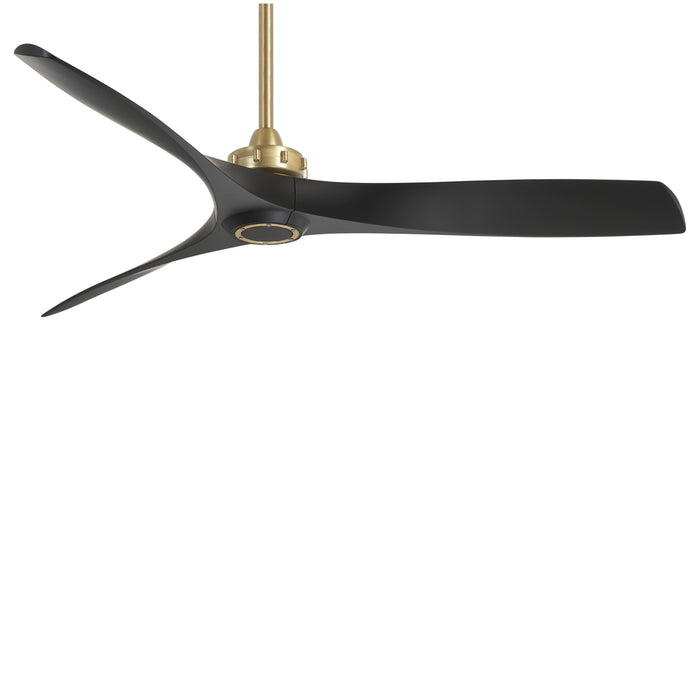 Aviation LED Ceiling Fan in Soft Brass / Coal/No Light.