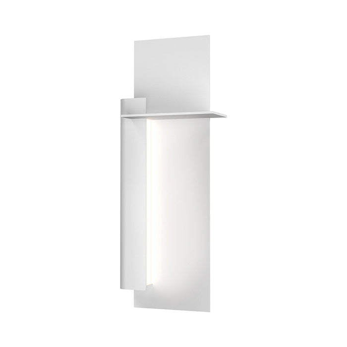 Backgate™ Outdoor LED Wall Light in Small/Textured White/Left.