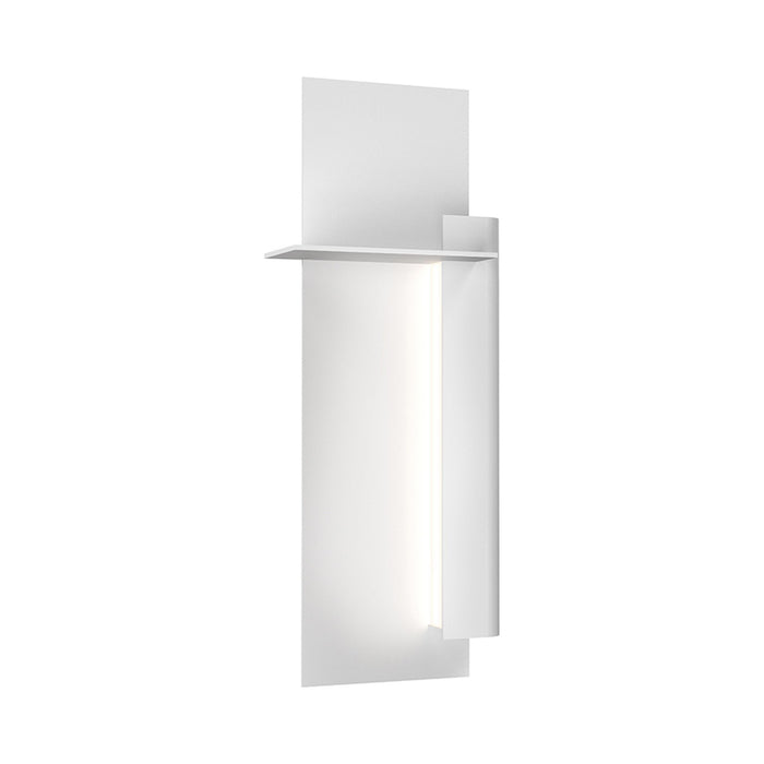 Backgate™ Outdoor LED Wall Light in Small/Textured White/Right.