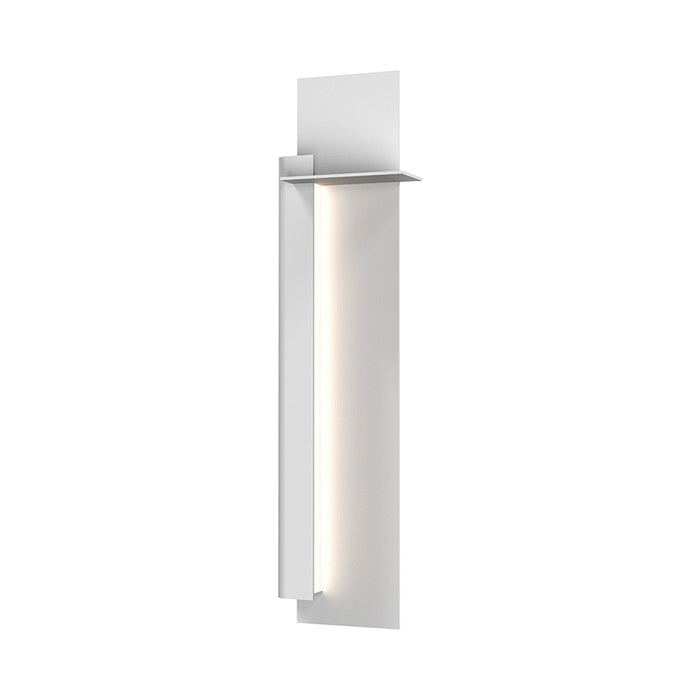 Backgate™ Outdoor LED Wall Light in Large/Textured White/Left.