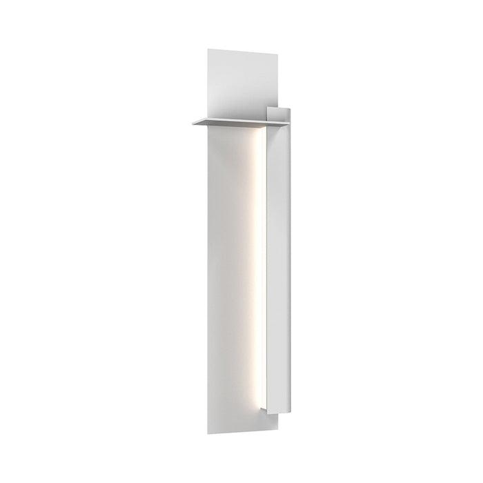 Backgate™ Outdoor LED Wall Light in Large/Textured White/Right.