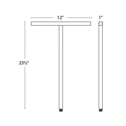 Balance Double LED Path Light - line drawing.