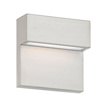 Balance Outdoor LED Wall Light in Brushed Aluminum (3000K).