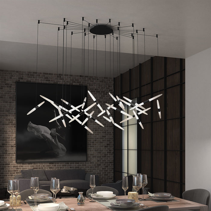 Ballet™ Spreader LED Multi Light Pendant Light in dining room.
