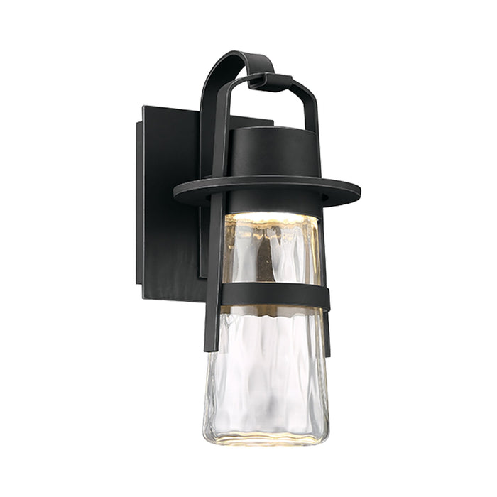 Balthus Outdoor LED Wall Light in Small/Black.