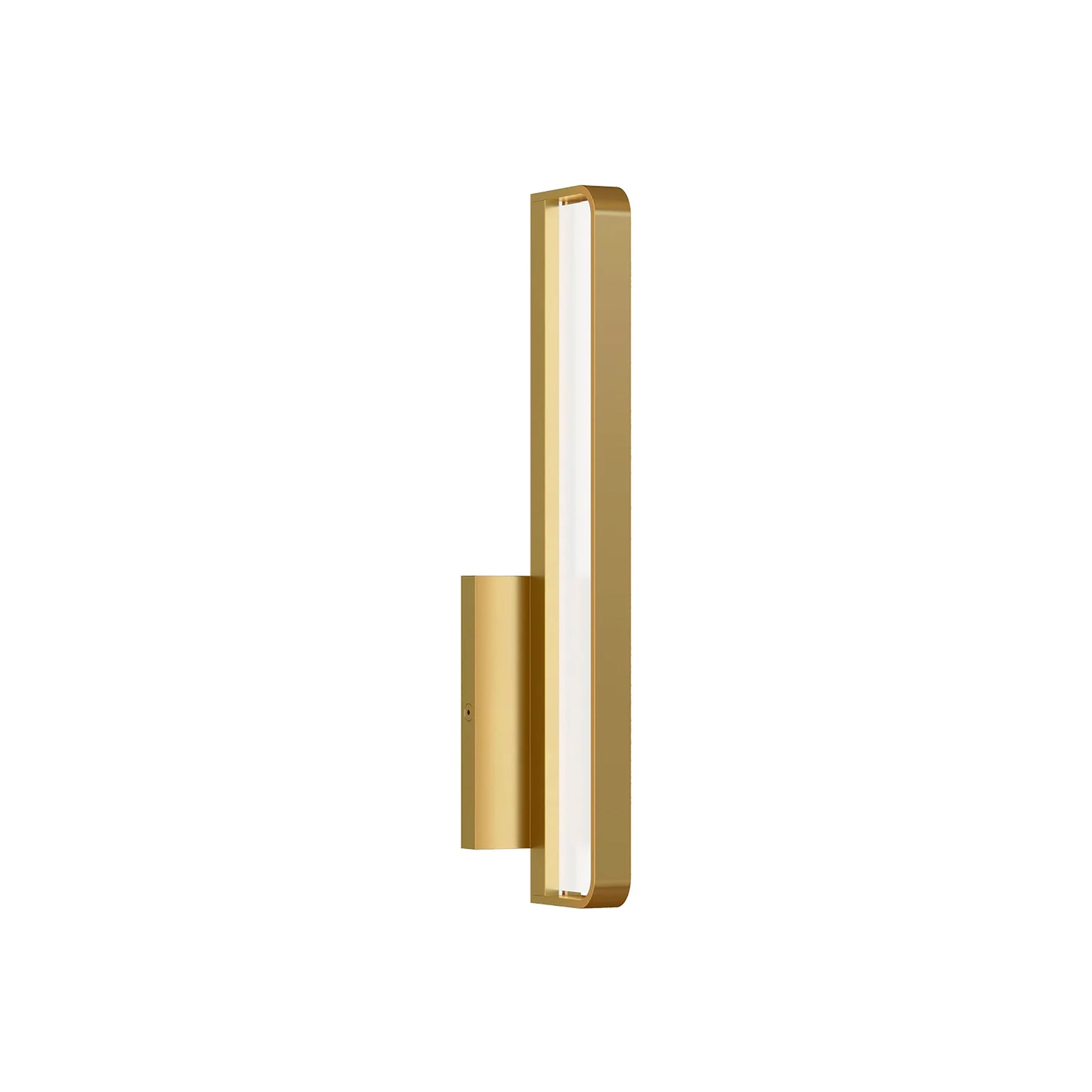 Banda LED Bath Wall Light in Natural Brass (Small).
