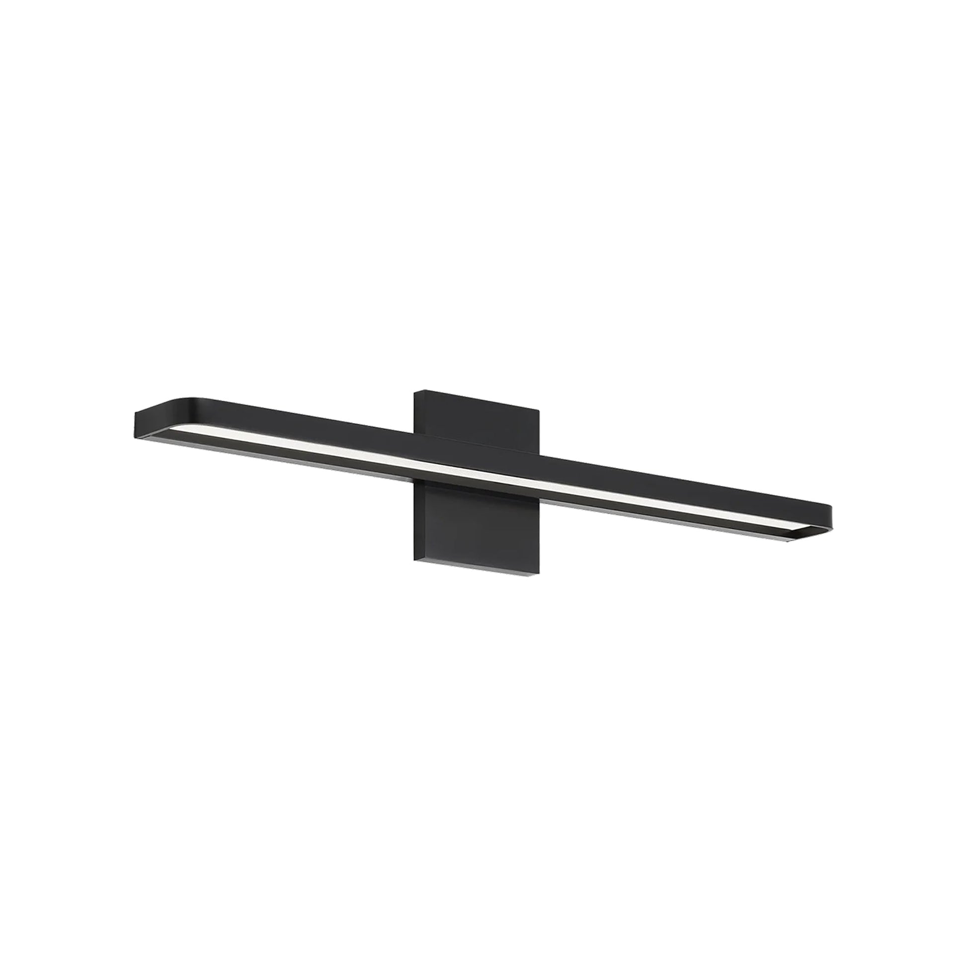 Banda LED Bath Wall Light in Matte Black (Medium).