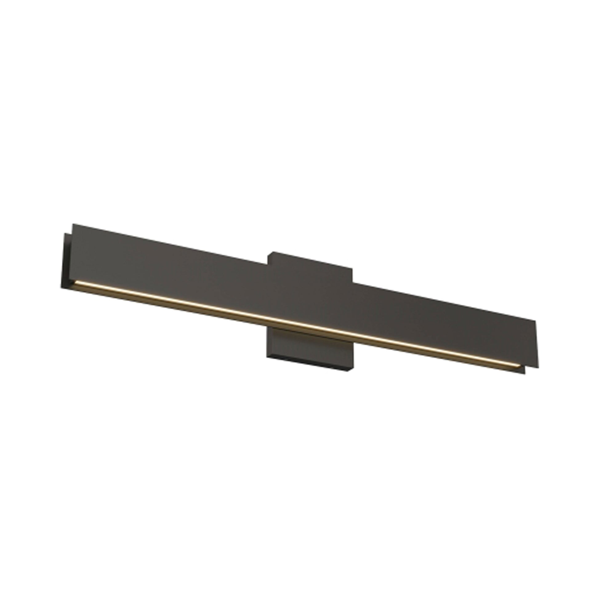 Bau LED Bath Vanity Light in Nightshade Black.