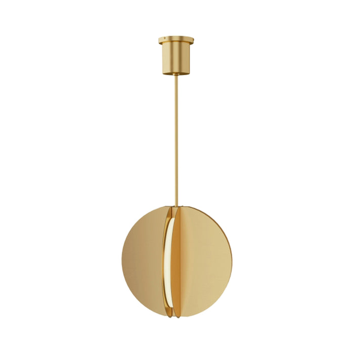 Bau LED Pendant Light in Natural Brass (Small).