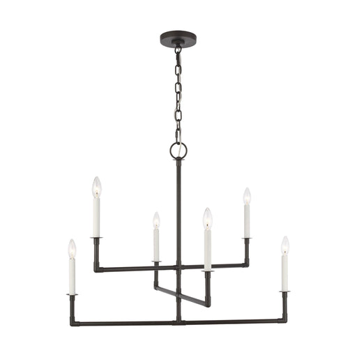 Bayview Chandelier in Black and Clear.