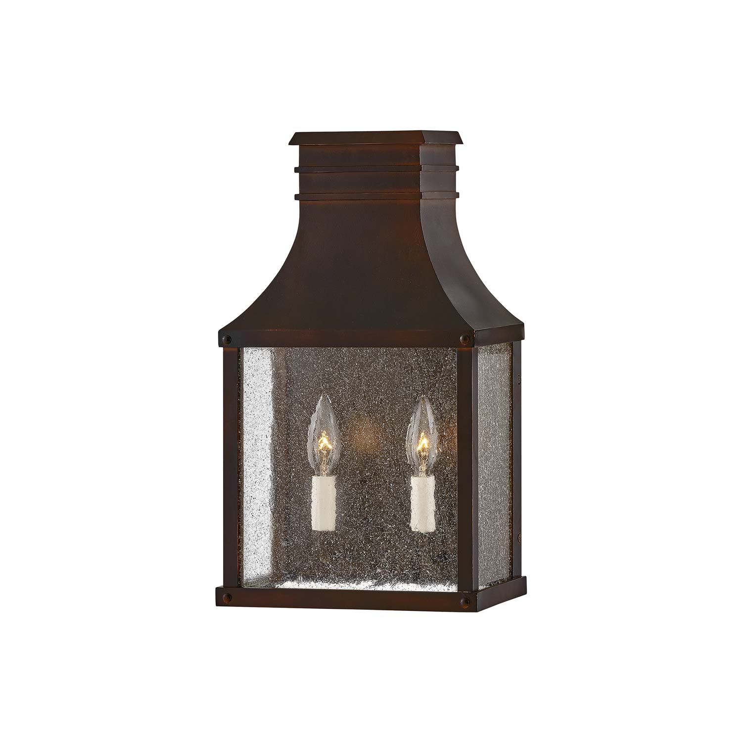 Beacon Hill Outdoor Wall Light in Blackened Copper (Medium).