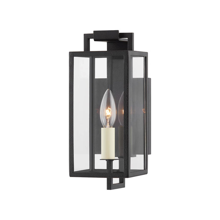 Beckham Outdoor Wall Light in Forged Iron (1-Light/12-Inch).