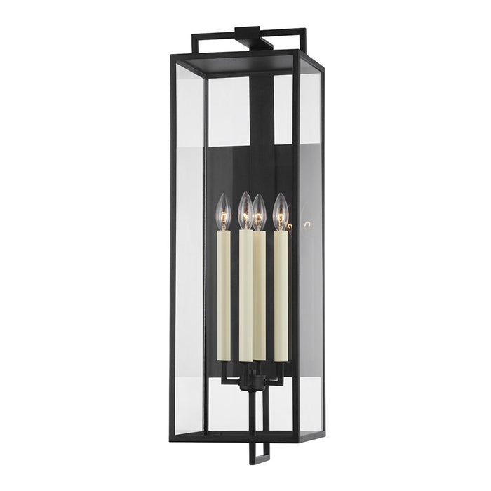 Beckham Outdoor Wall Light in Forged Iron (4-Light/34-Inch).
