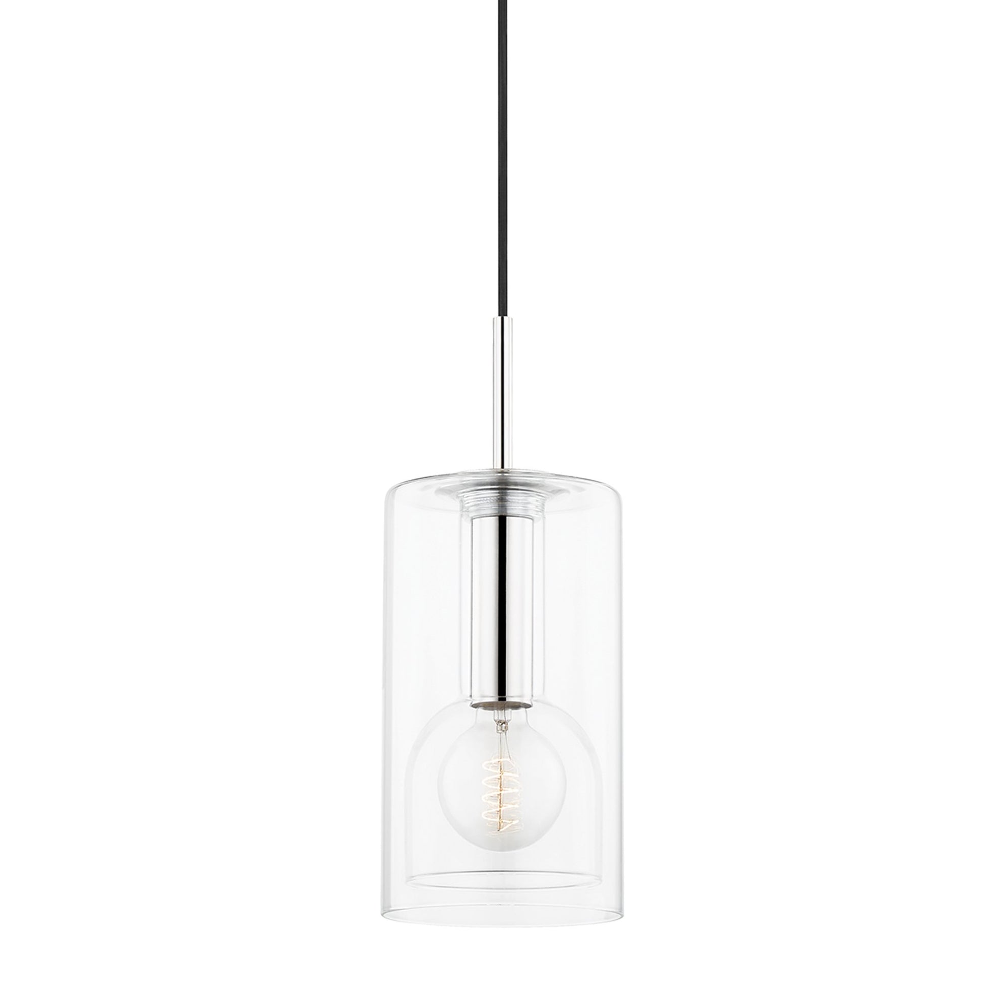 Belinda Pendant Light in Polished Nickel (Small).