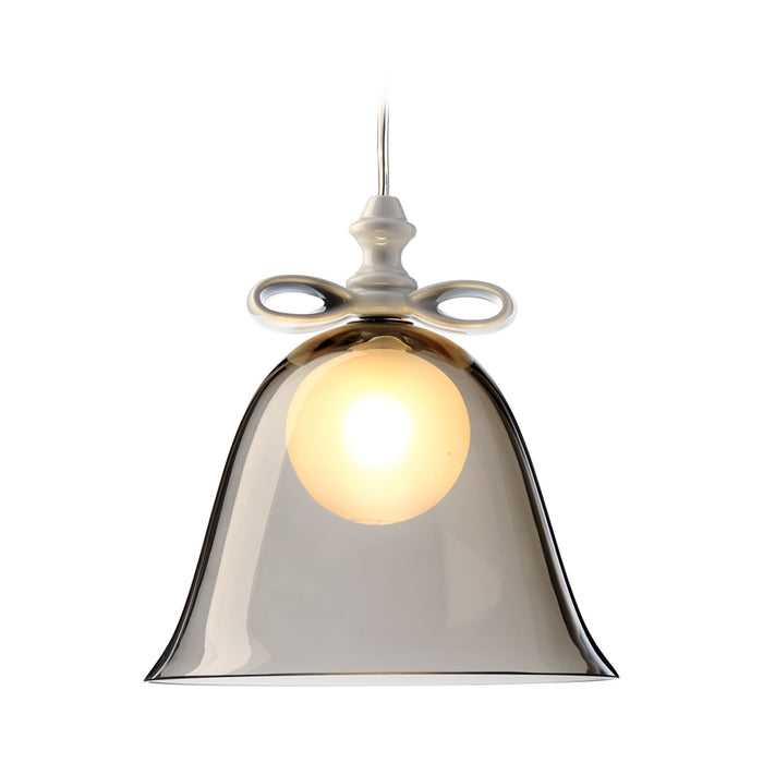 Bell Pendant Light in White/Smoke (Small/157.5-Inch).