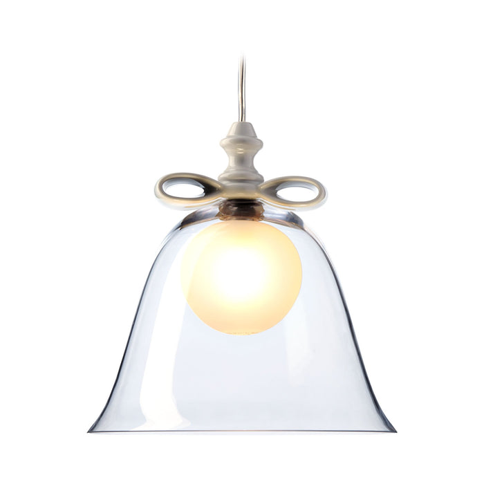 Bell Pendant Light in White/Transparent (Small/157.5-Inch).