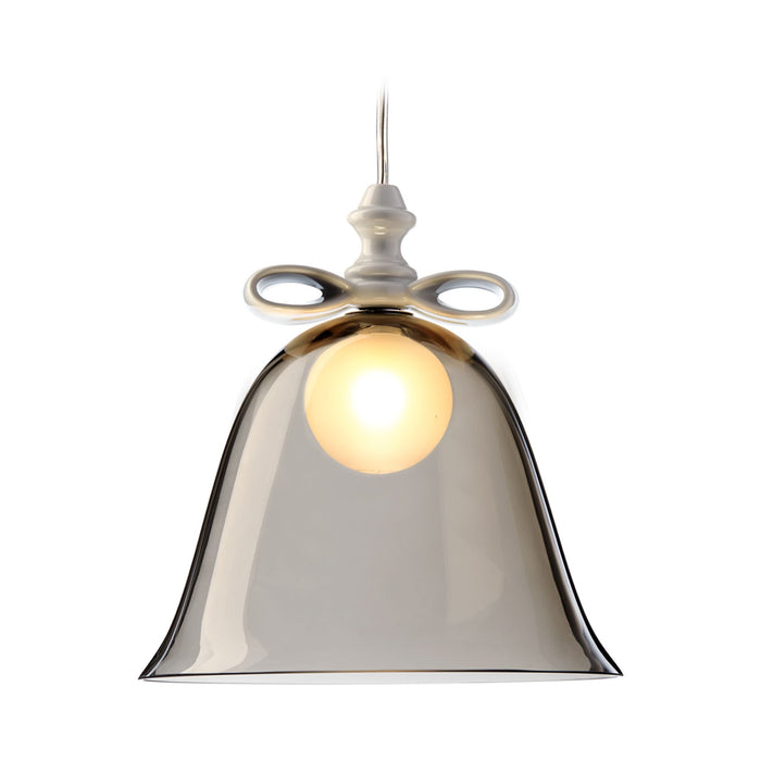 Bell Pendant Light in White/Smoke (Large/157.5-Inch).