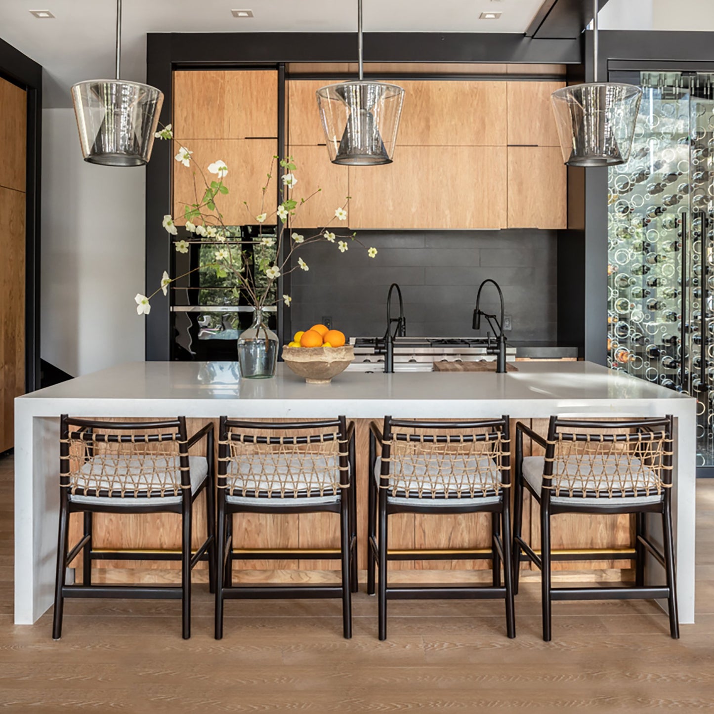 Berlin LED Pendant Light in dining room.