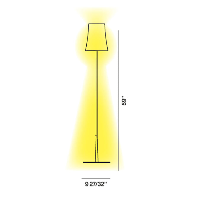 Birdie Easy LED Floor Lamp - line drawing.