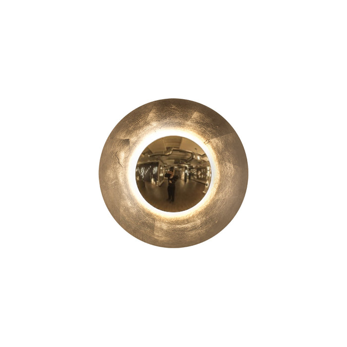Blaze LED Wall Light in Small/Gold Leaf.