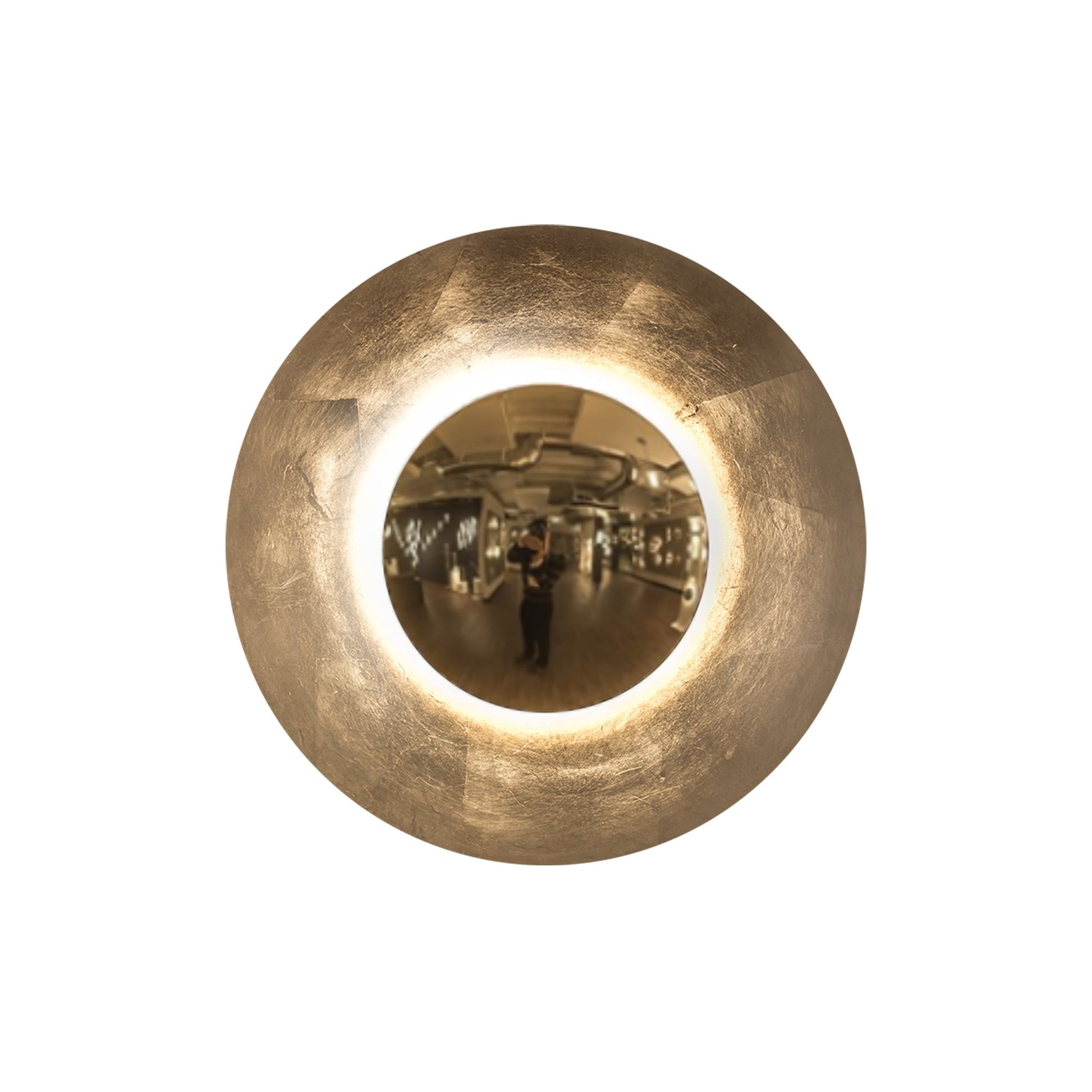 Blaze LED Wall Light in Medium/Gold Leaf.