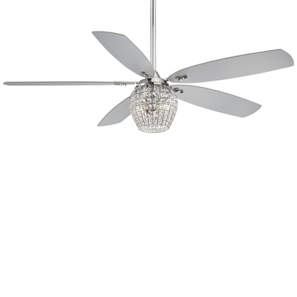 Bling LED Ceiling Fan in Chrome.