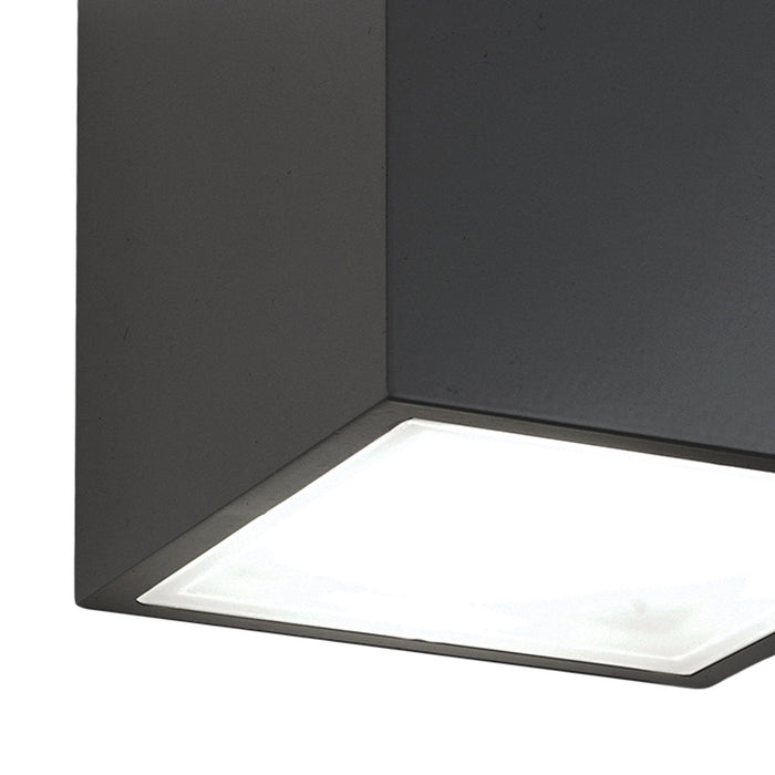 Bloc Outdoor LED Up and Down Wall Light in Detail.
