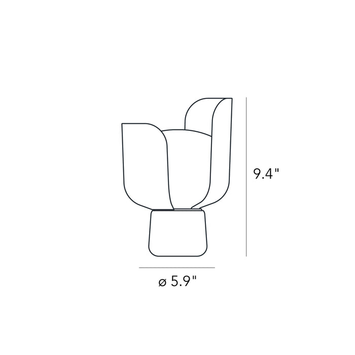 Blom Table Lamp - line drawing.