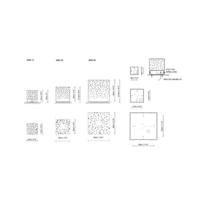 AMS Outdoor Floor Lamp - line drawing.