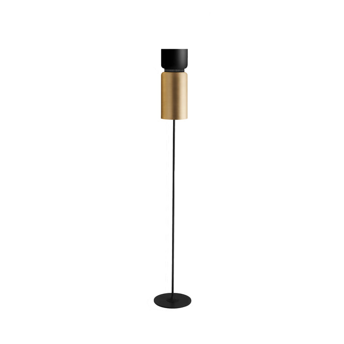 Aspen F17 Floor Lamp in Black/Brass.