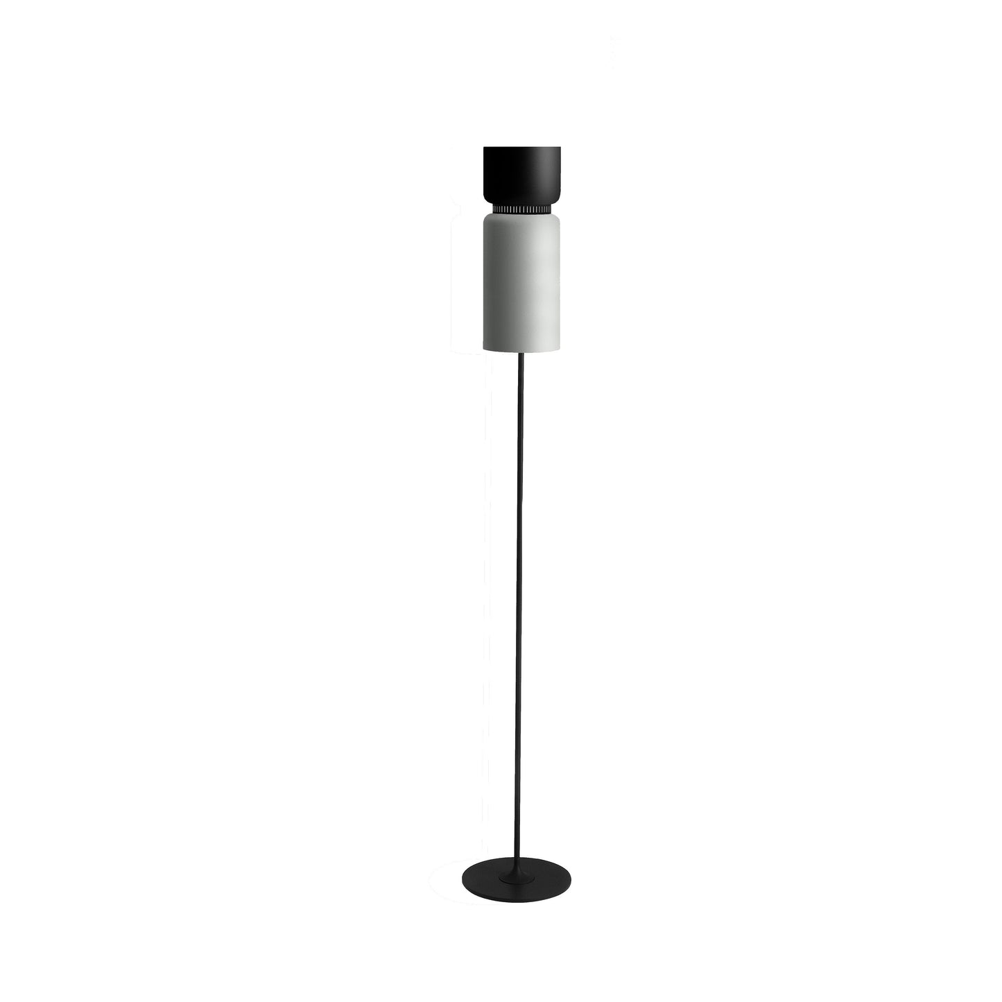 Aspen F17 Floor Lamp in Black/Limestone.