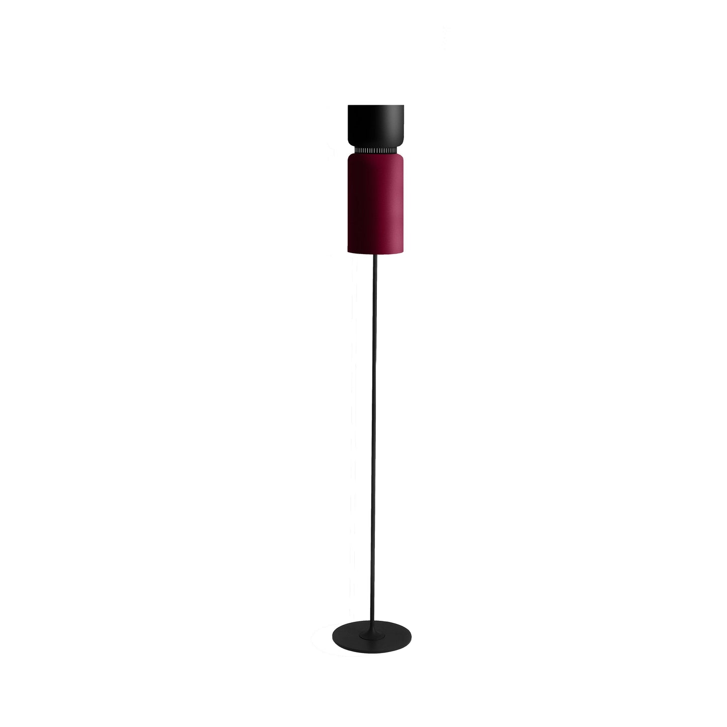 Aspen F17 Floor Lamp in Black/Merlot.