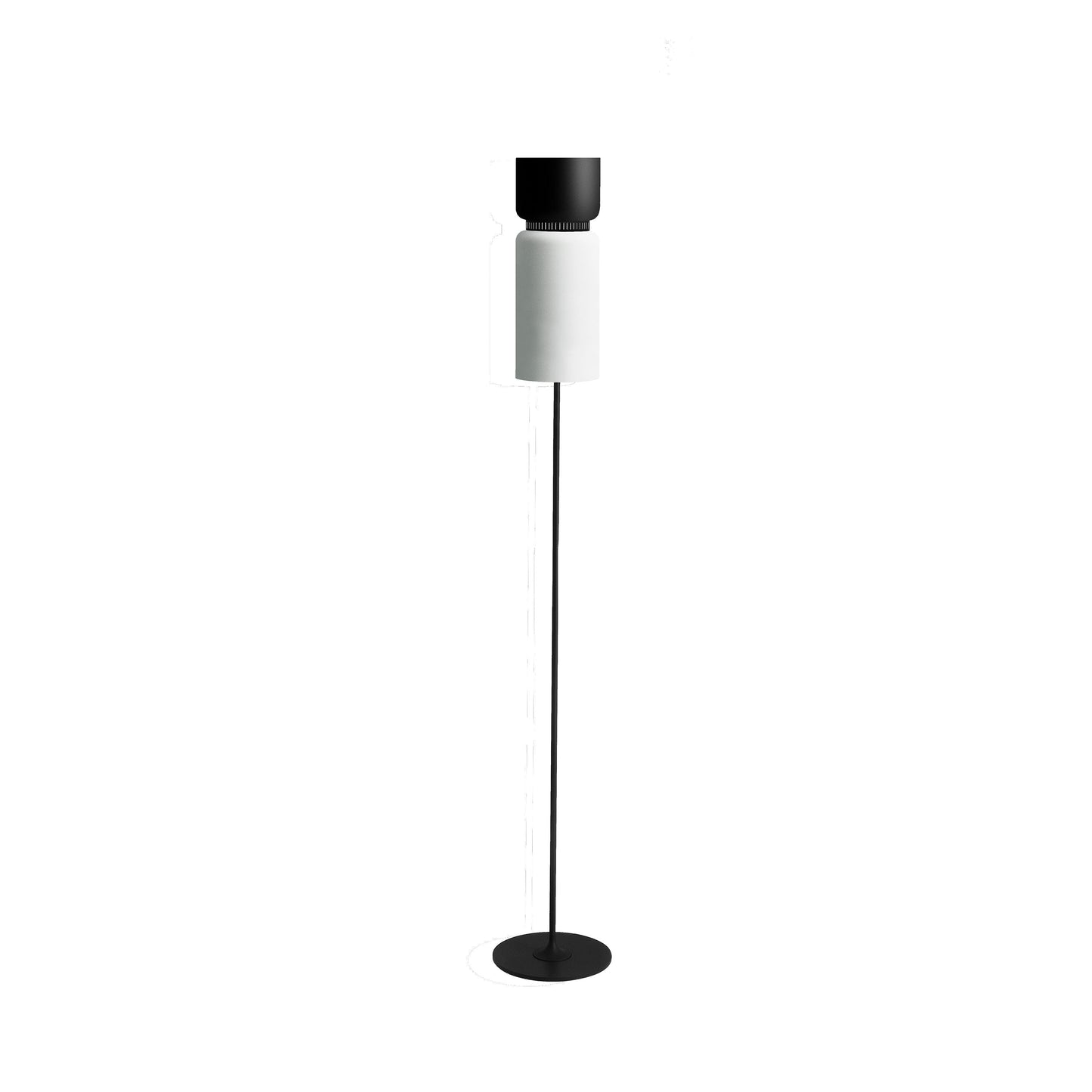 Aspen F17 Floor Lamp in Black/Snow.
