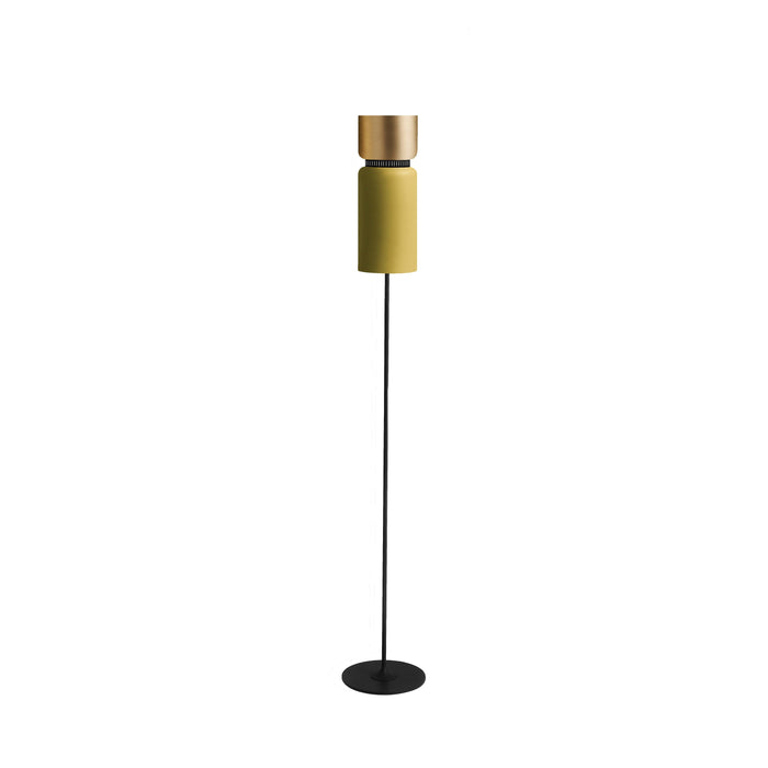 Aspen F17 Floor Lamp in Brass/Lemon.