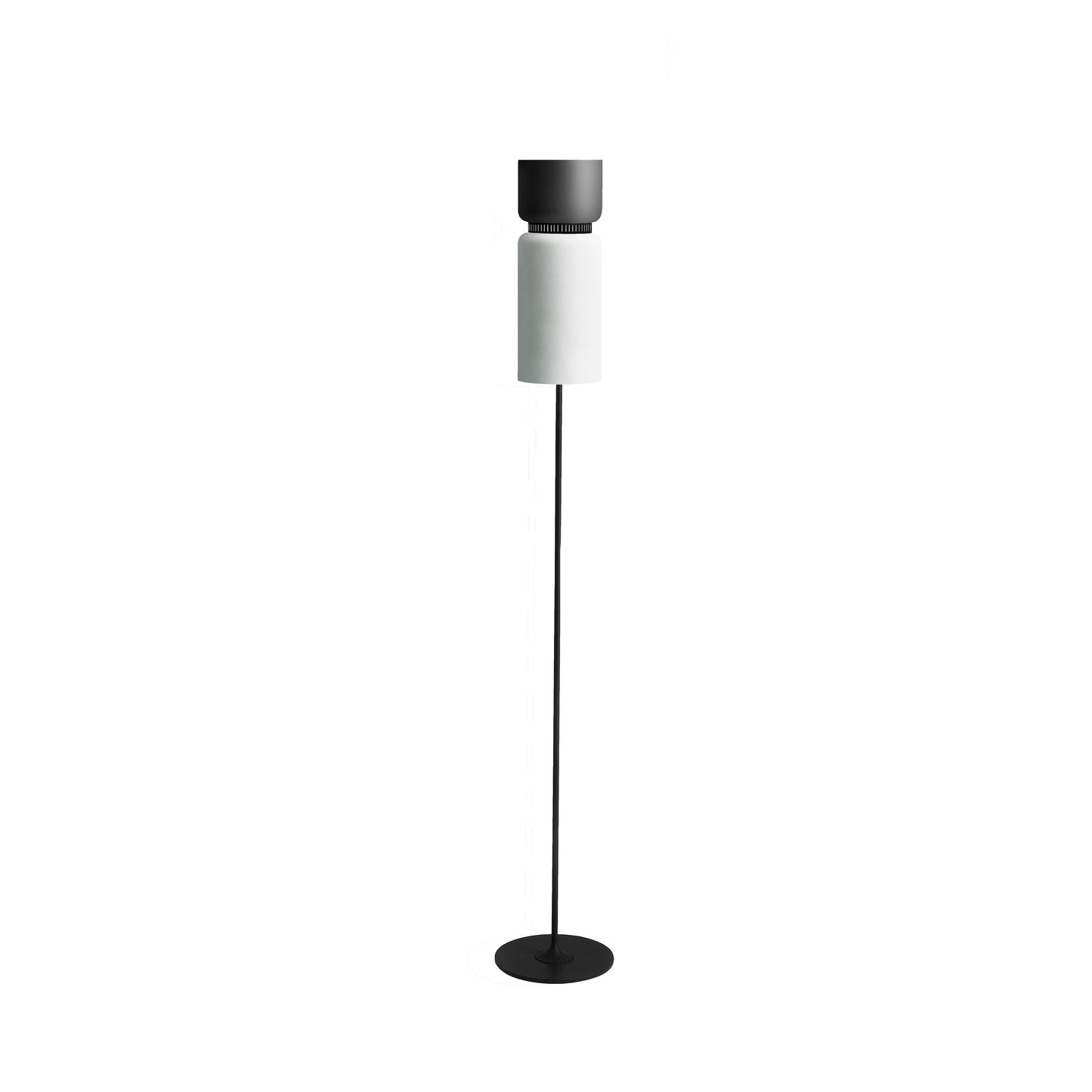 Aspen F17 Floor Lamp in Grey/Snow.