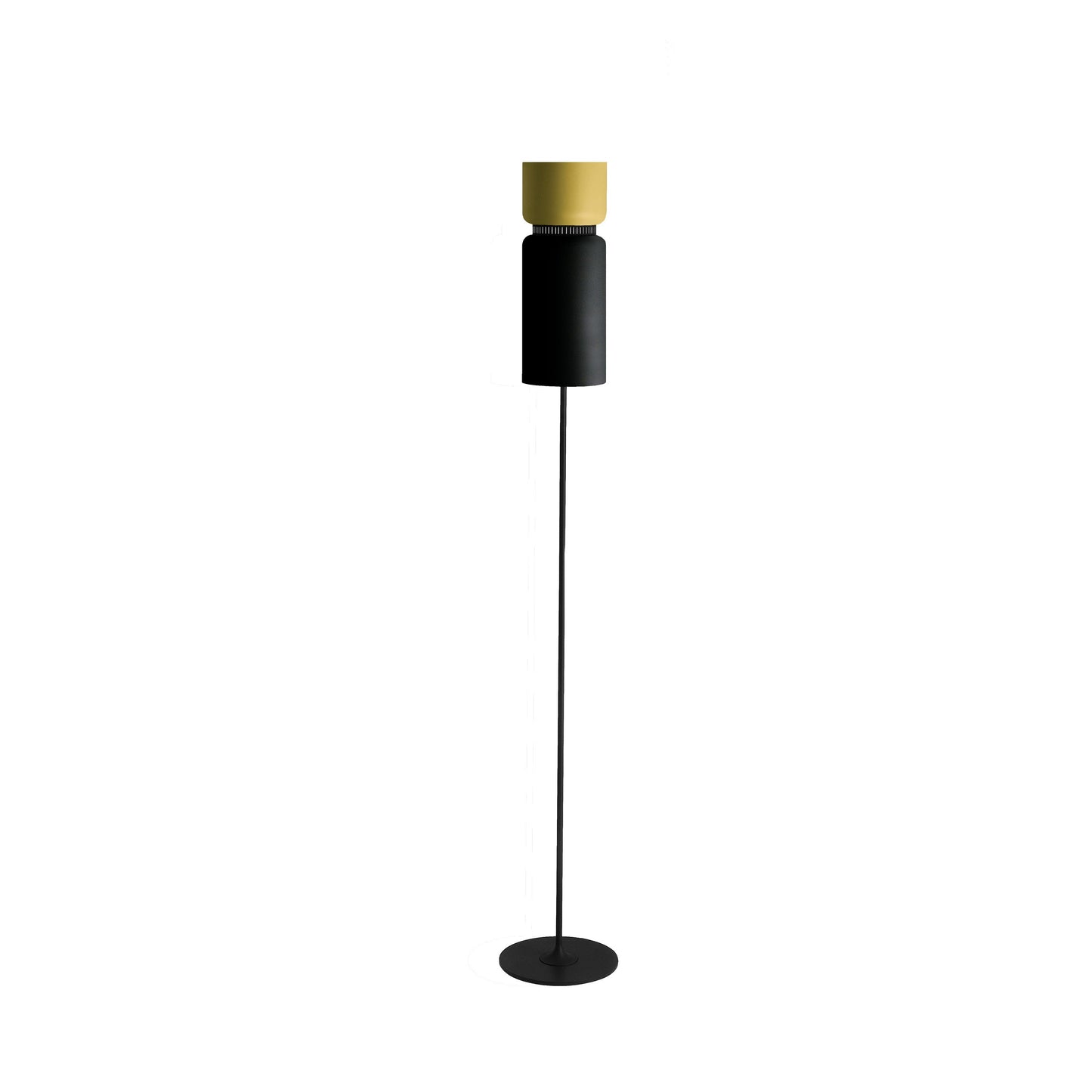 Aspen F17 Floor Lamp in Lemon/Black.