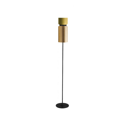 Aspen F17 Floor Lamp in Lemon/Brass.