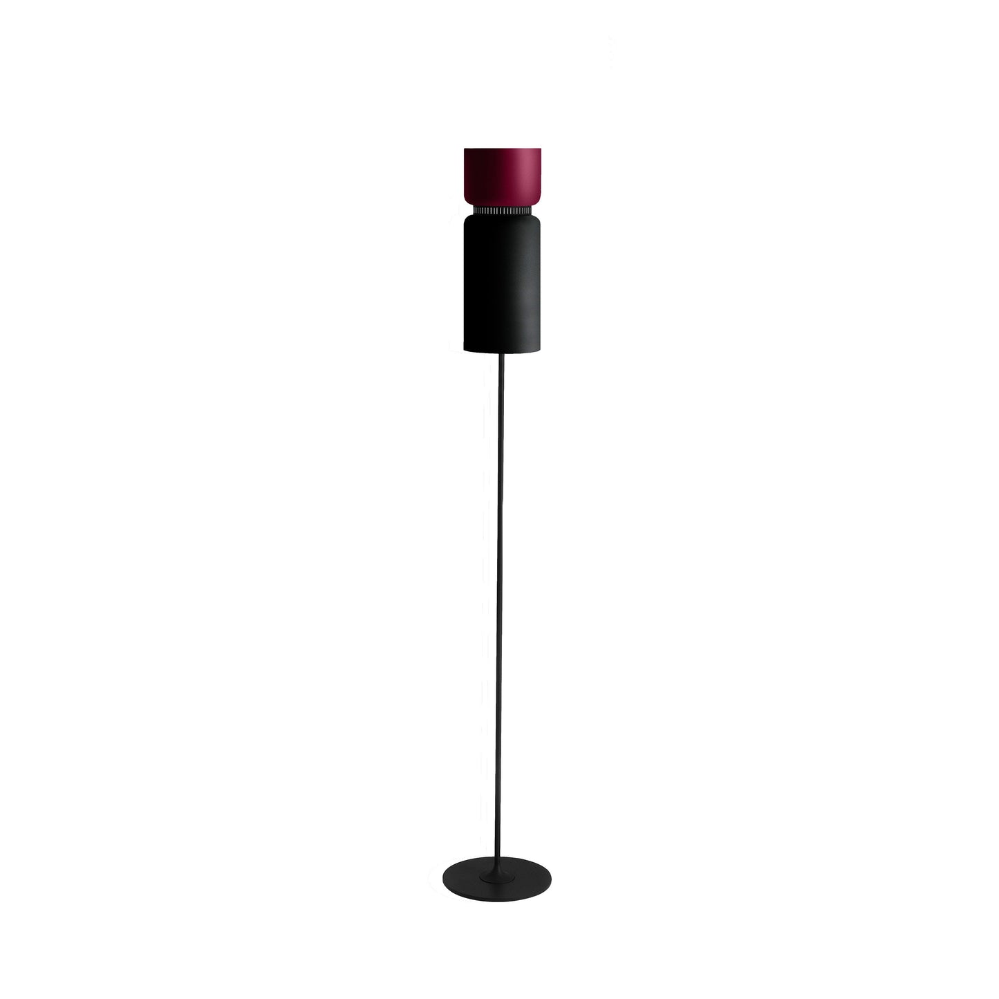 Aspen F17 Floor Lamp in Merlot/Black.