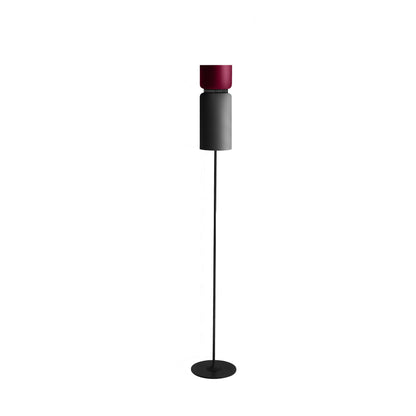 Aspen F17 Floor Lamp in Merlot/Grey.