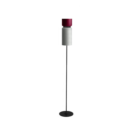 Aspen F17 Floor Lamp in Merlot/Limestone.