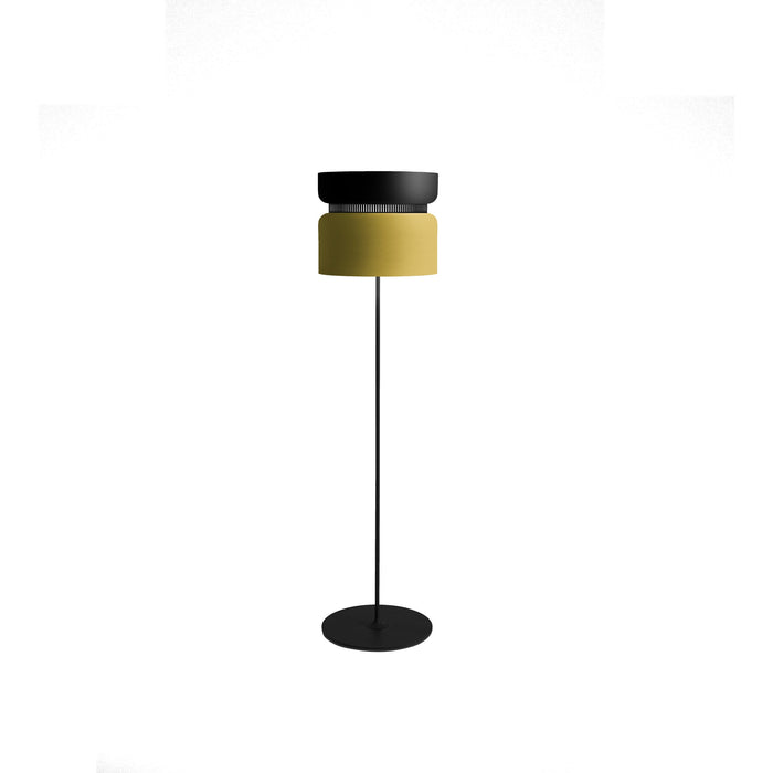 Aspen F40 Floor Lamp in Black/Lemon.