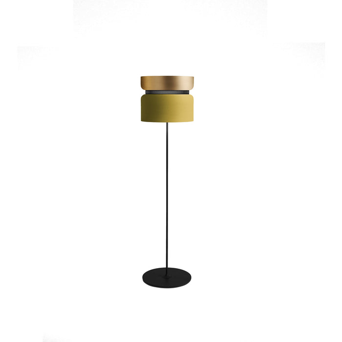 Aspen F40 Floor Lamp in Brass/Lemon.