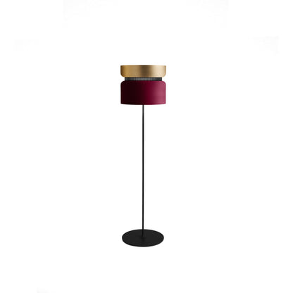 Aspen F40 Floor Lamp in Brass/Merlot.