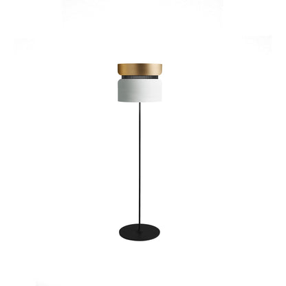 Aspen F40 Floor Lamp in Brass/Snow.