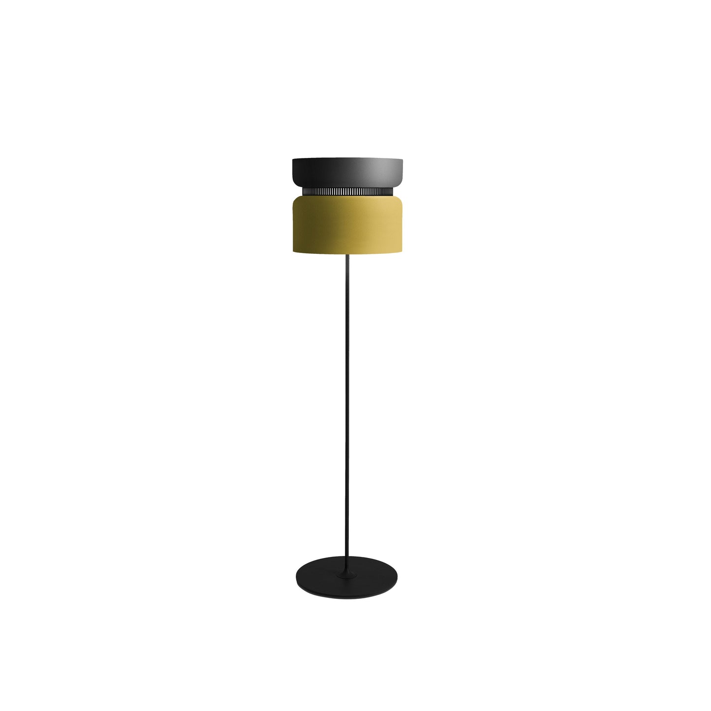 Aspen F40 Floor Lamp in Grey/Lemon.