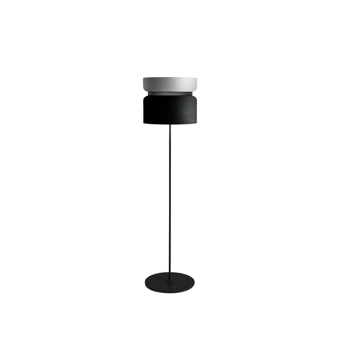 Aspen F40 Floor Lamp in Limestone/Black.