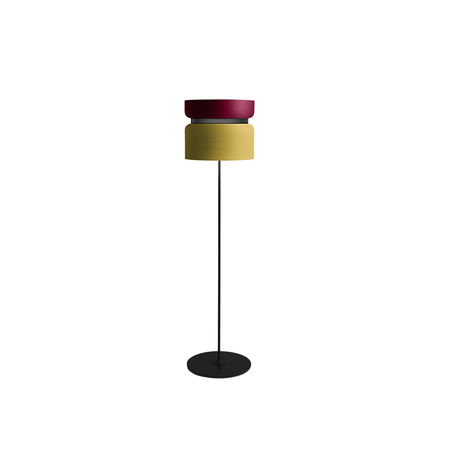 Aspen F40 Floor Lamp in Merlot/Lemon.