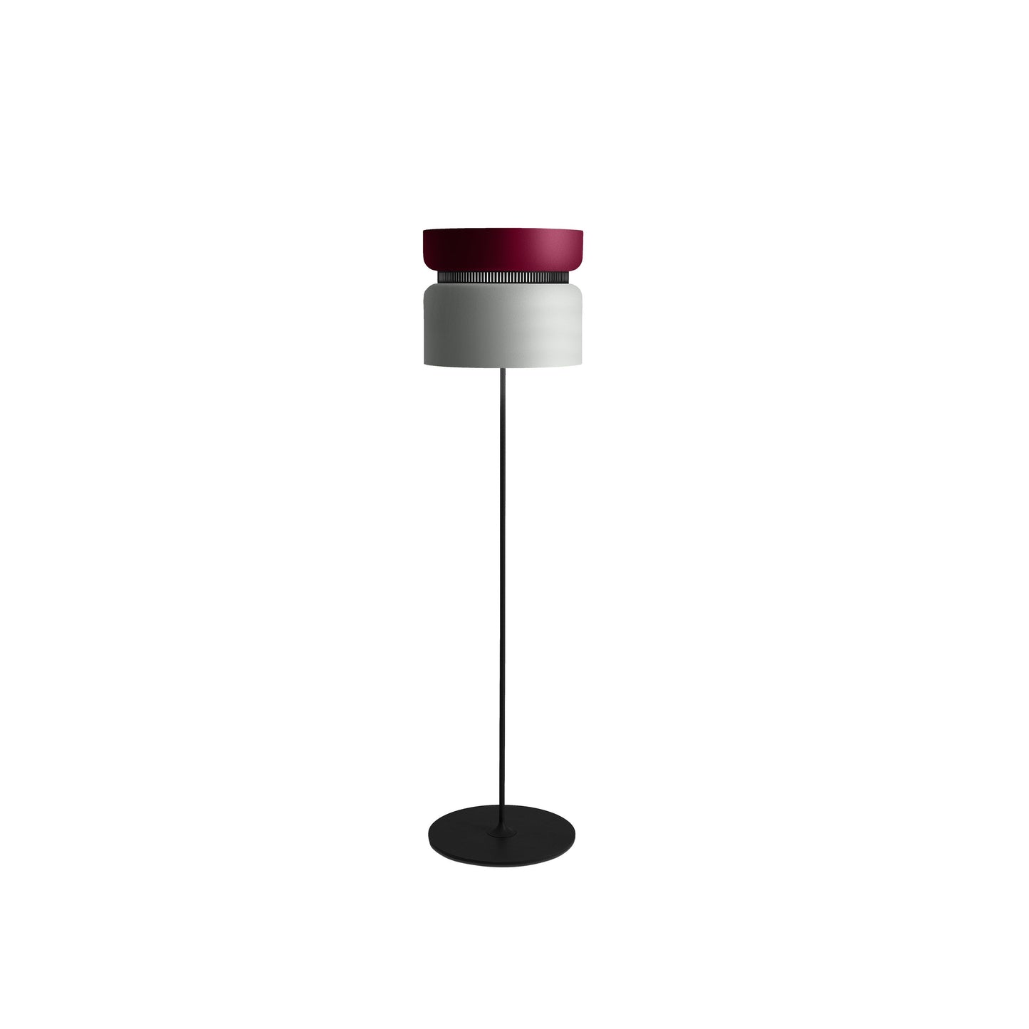 Aspen F40 Floor Lamp in Merlot/Limestone.