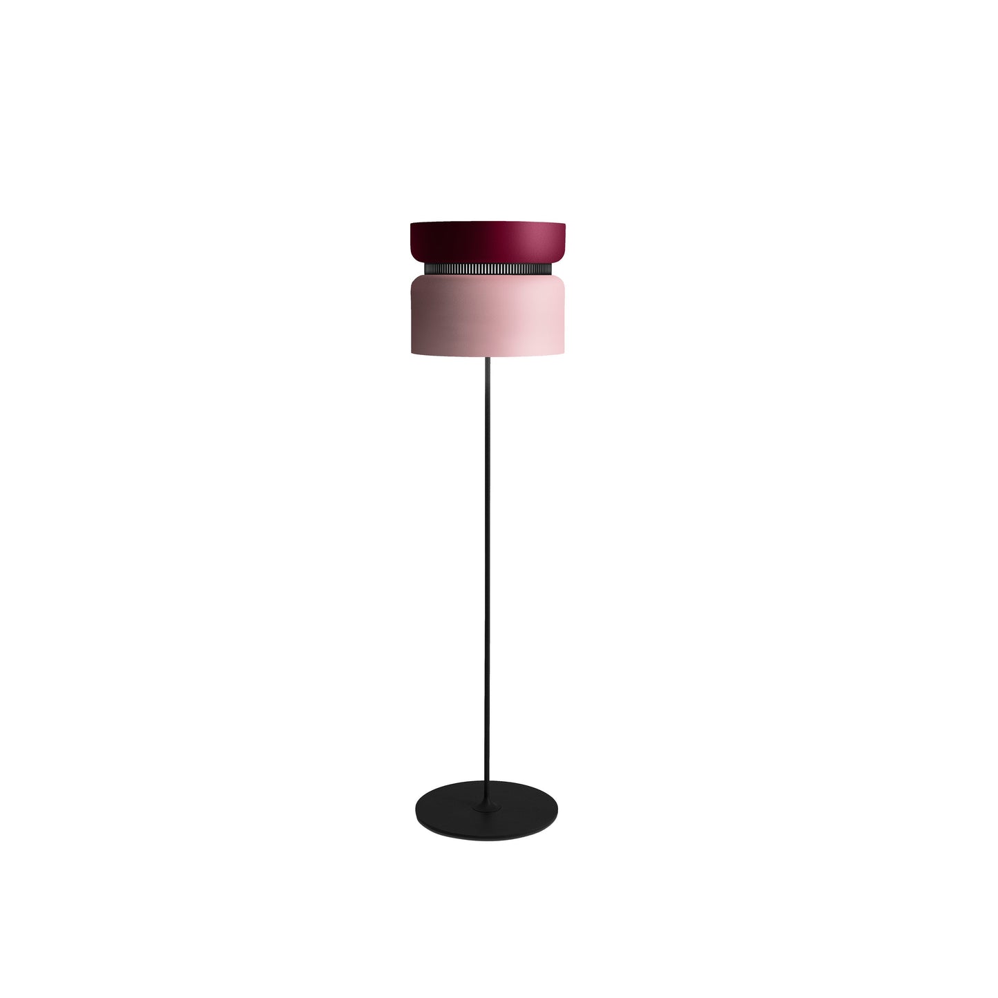 Aspen F40 Floor Lamp in Merlot/Rose.