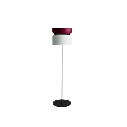 Aspen F40 Floor Lamp in Merlot/Snow.